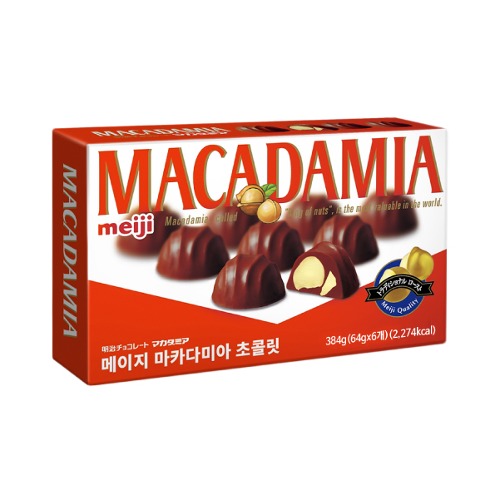 메이지 마카다미아 초콜릿 6팩 384g
